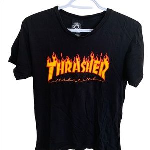 Mens Thrasher Magazine Flame Logo T-Shirt